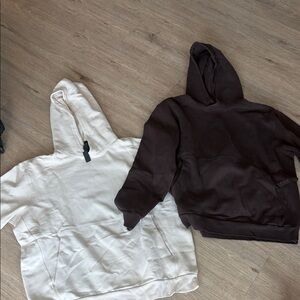lululemon athletica Cream and Brown Hoodies ($148 in stores each!) Lot of 2